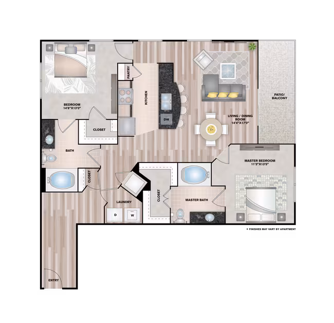 The Chablis - Renovated 502 floor plan